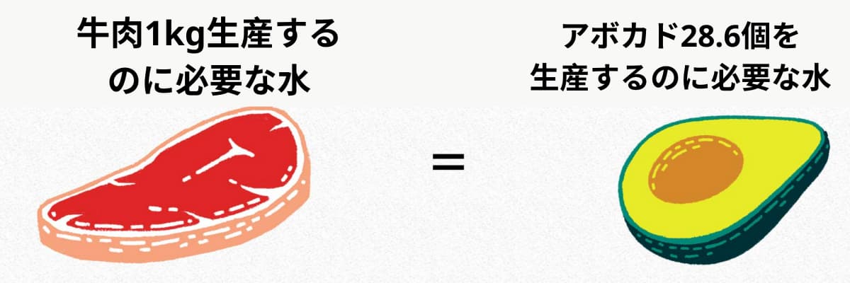 牛肉とアボカド 